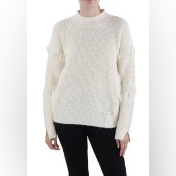Michael Kors Cream Fringed Sweater - Picture 1 of 3